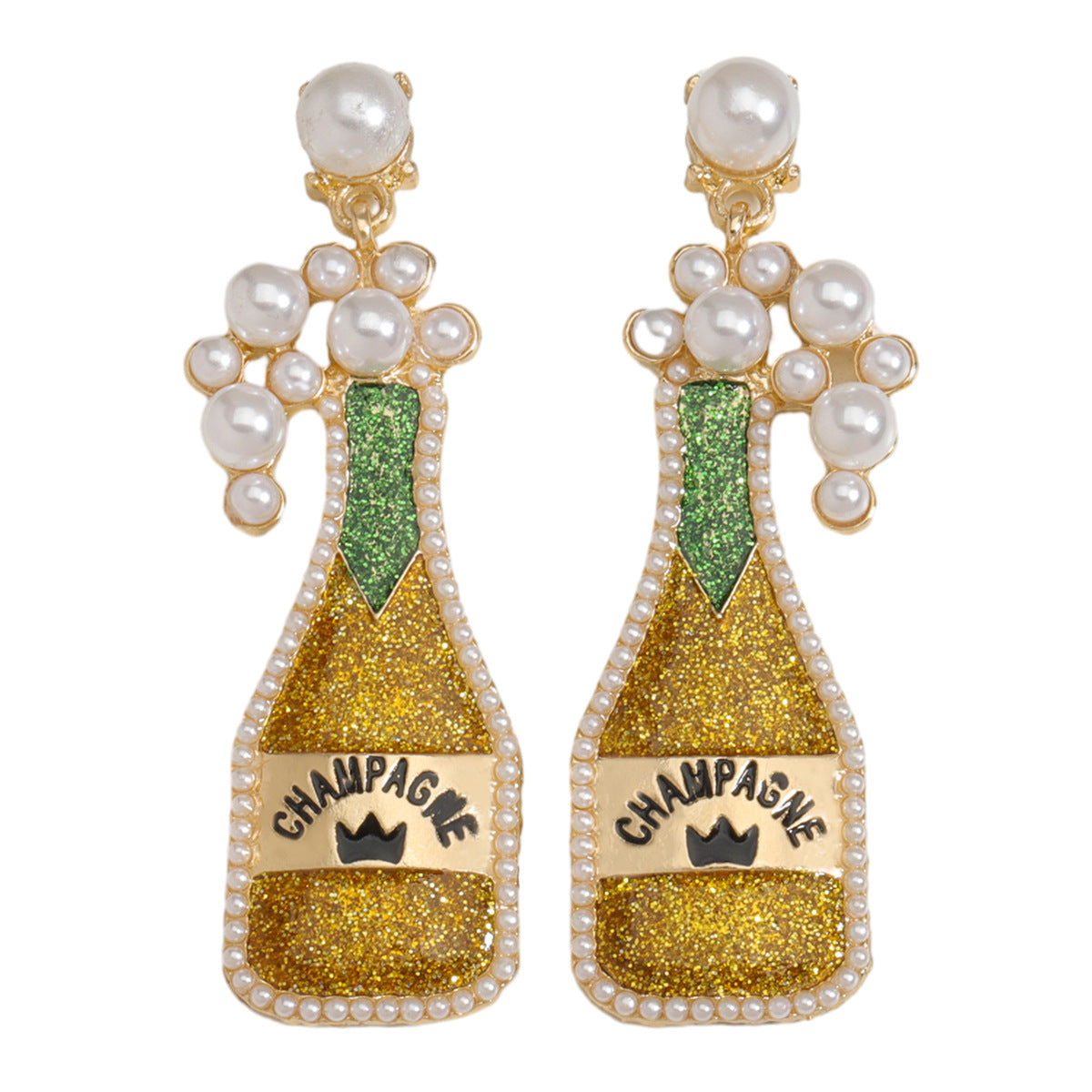 Wholesale St. Patrick's Day Carnival Color-blocked Oil Drop Personality Fashion Street Party Earrings